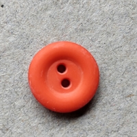 orangerød plastik knap retro genbrug 14 mm